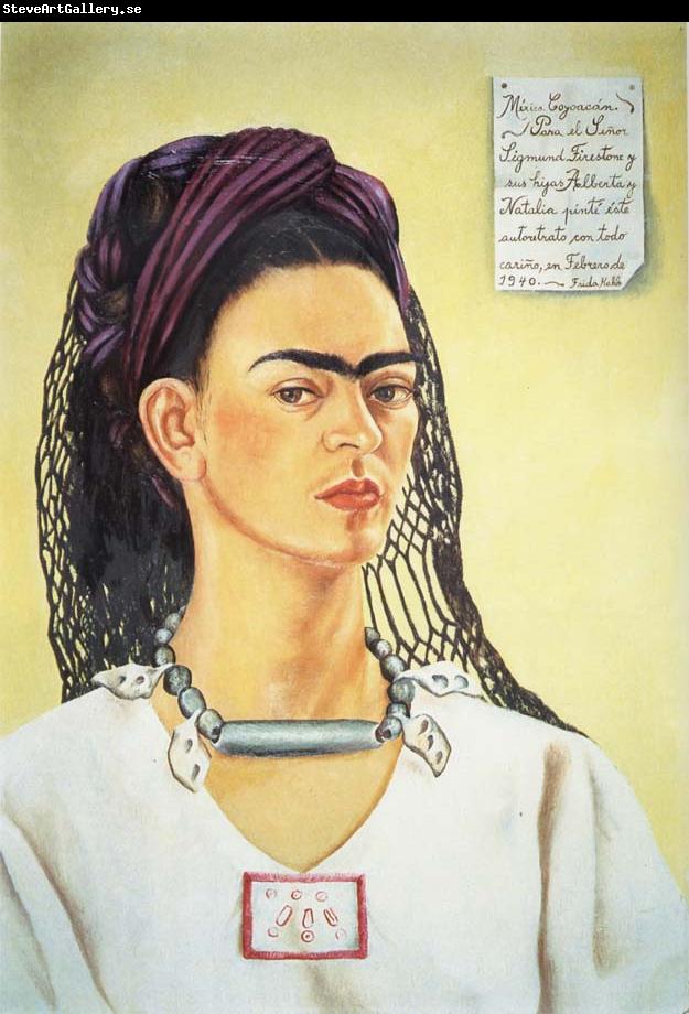 Frida Kahlo Self-Portrait Dedicated to Sigmund Firestone